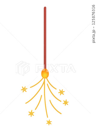 線香花火のイラスト（夏の風物詩・シンプルデザイン） 125876316