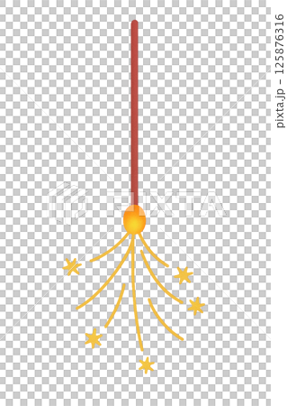 Sparkler illustration (summer tradition, simple design) 125876316