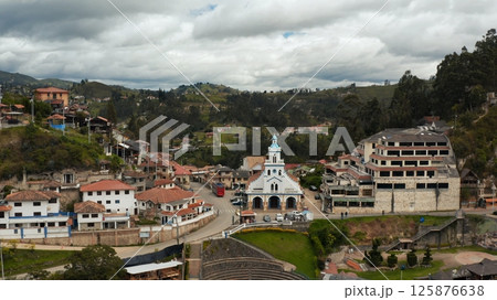 Cuenca, Ecuador, aerial view frome drone at Turi 125876638