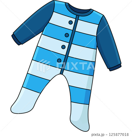 Baby Shower Baby Boy Onesie Cartoon Clipart  125877018