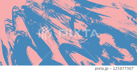 Artistic textured blue and pink distressed painted bold brush strokes background. Grunge contrast retro paintbrush stroke smear with spray texture for business banner, surface, poster design Artistic textured blue and pink distressed painted bold brush strokes background. Grunge contrast retro paintbrush stroke smear with spray texture for business banner, surface, poster design 125877307