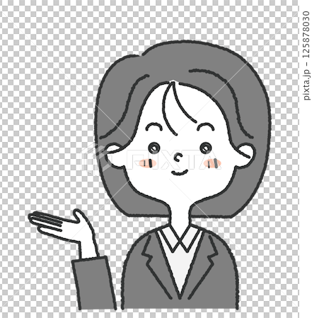 一位身著西裝的女員工擺姿勢 125878030