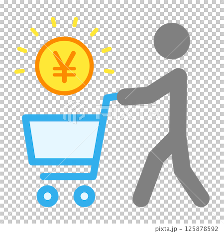 購物車、人和金錢 125878592