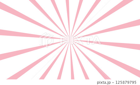 集中線 - 繊細でふんわりとした柔らかな色合い - 鴇色（日本の伝統色）- 16:9 125879795