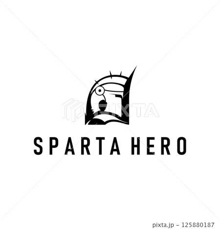 sparta logo warrior sparta kingdom fighter logo design with silhouette black illustration vintage retro templet brand business symbol sparta logo warrior sparta kingdom fighter logo design with silhouette black illustration vintage retro templet brand business symbol 125880187