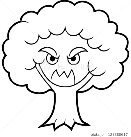 Angry Tree Character Cartoon Illustration Expressive Nature Icon for Campaigns, Branding and T shirt design Angry Tree Character Cartoon Illustration Expressive Nature Icon for Campaigns, Branding and T shirt design 125880617