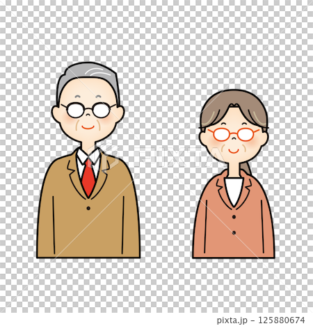 Senior business people wearing glasses Senior business people wearing glasses 125880674