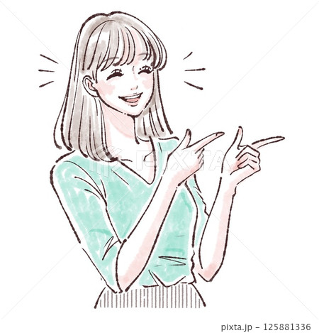 女性・女の子のイラスト素材 125881336