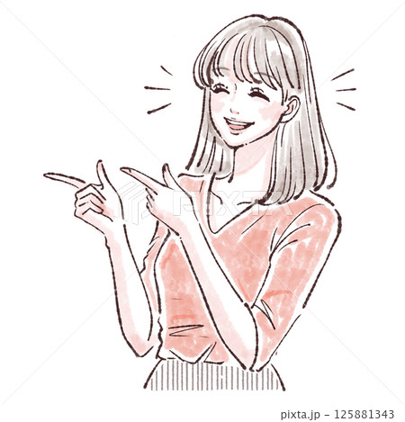 女性・女の子のイラスト素材 女性・女の子のイラスト素材 125881343
