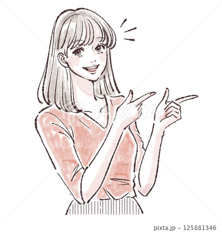 女性・女の子のイラスト素材 125881346