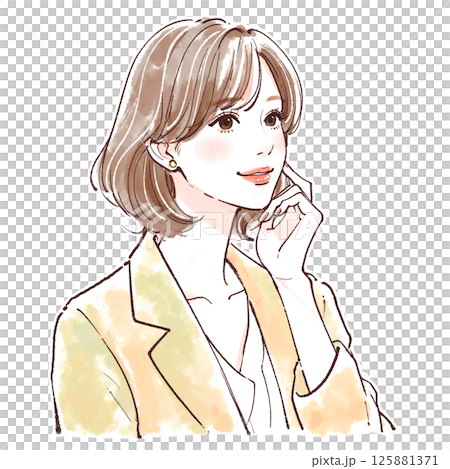 Illustration material of women and girls 125881371