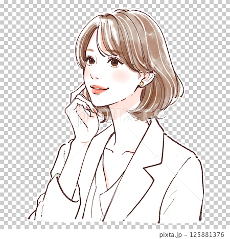 Illustration material of women and girls 125881376