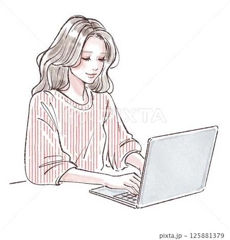 女性・女の子のイラスト素材 女性・女の子のイラスト素材 125881379