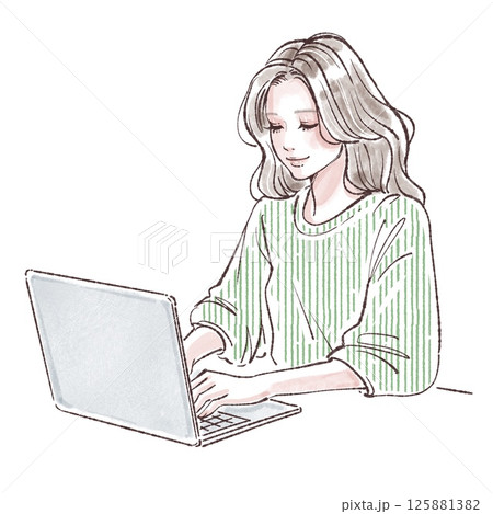 女性・女の子のイラスト素材 125881382