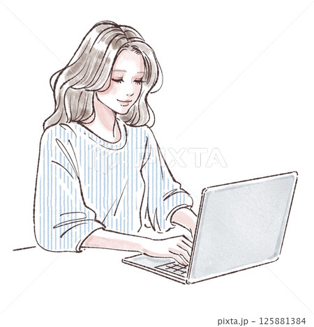 女性・女の子のイラスト素材 女性・女の子のイラスト素材 125881384