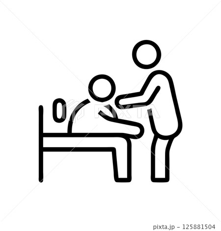 Professional Nursing Station Icon Vector Organized Medical Equipment and Nursing Environment Illustration 125881504