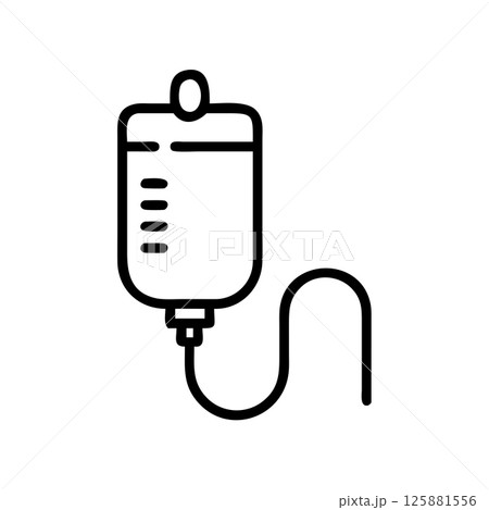 IV Drip Icon Silhouette Vector Illustration for Medical, Digital, and Print Design Use IV Drip Icon Silhouette Vector Illustration for Medical, Digital, and Print Design Use 125881556