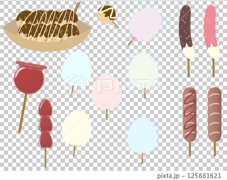 街頭美食插圖集 街頭美食插圖集 125881621