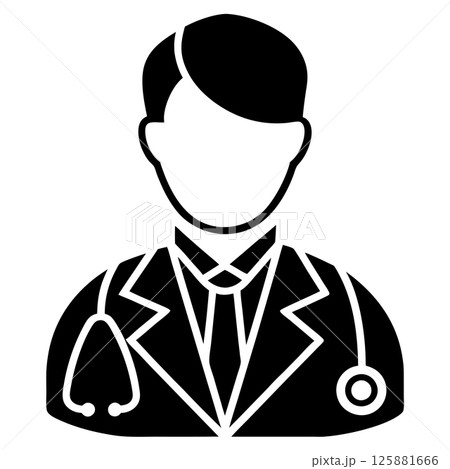 Smiling Doctor with Stethoscope Medical Professional Clipart for Health Designs 125881666