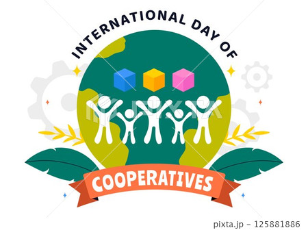 International Day of Cooperatives Vector Illustration Featuring People Contributing to the Complementary Goals of the United Nations in a Background International Day of Cooperatives Vector Illustration Featuring People Contributing to the Complementary Goals of the United Nations in a Background 125881886