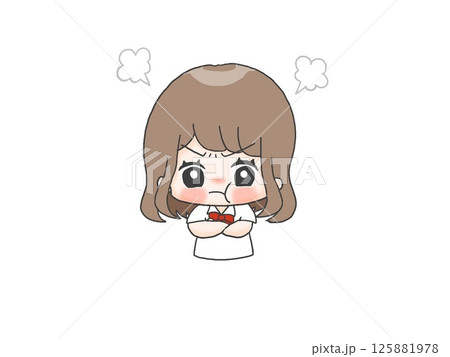 怒っている女子学生 怒っている女子学生 125881978