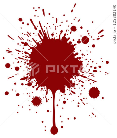 Dynamic Red Paint Splatter Illustration 125882140