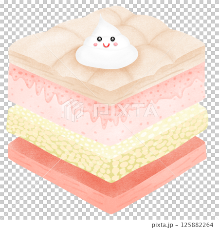 Anatomy of the skin layer and cute cream drops 125882264