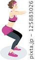 スクワットする女性 125883026