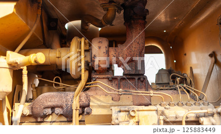 Industrial machinery maintenance workshop technical insights close-up engineering concepts 125883449