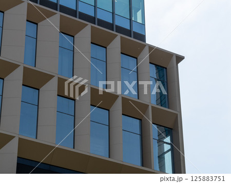 Modern building design urban area architectural daytime close-up structural aesthetics 125883751
