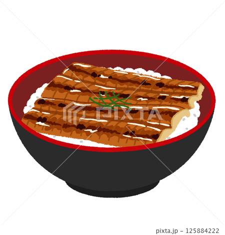 うな丼のイラスト 125884222