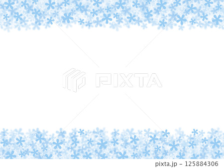 水色の花柄　上下 125884306