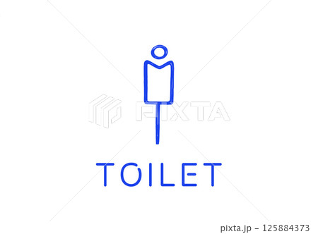 男性用のトイレの看板 男性用のトイレの看板 125884373