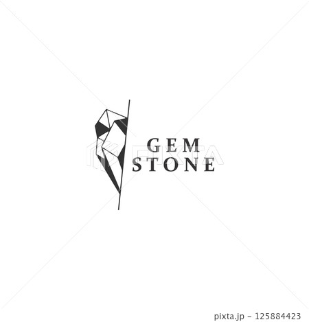 Gemstone modern logo design template for jewelry, boutique and wedding business Gemstone modern logo design template for jewelry, boutique and wedding business 125884423