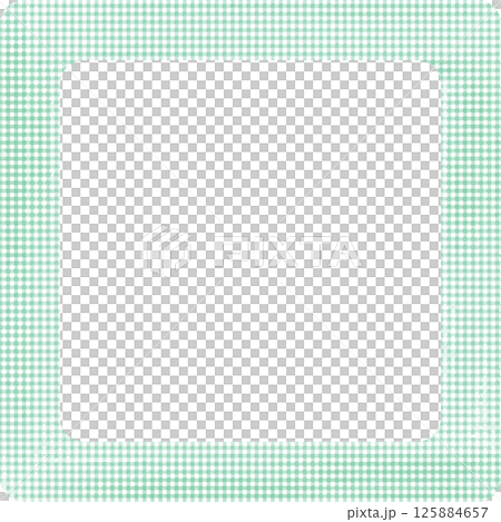 Green rough gingham check frame 125884657