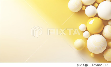 ビー玉の散らばる背景素材 125884952