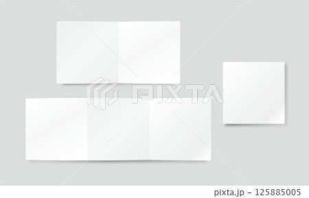 正方形　リーフレット　モックアップ 125885005