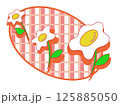 目玉焼きのような花のイラスト 125885050