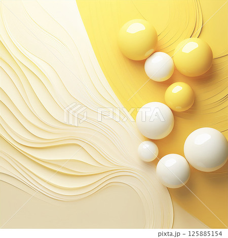 ビー玉の散らばる背景素材 125885154