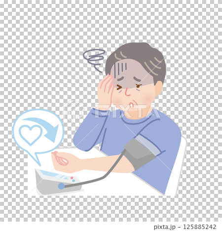 肥胖中年男子測量血壓_低血壓 肥胖中年男子測量血壓_低血壓 125885242