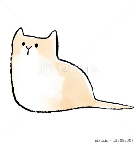 猫のイラスト　お座り 125885307