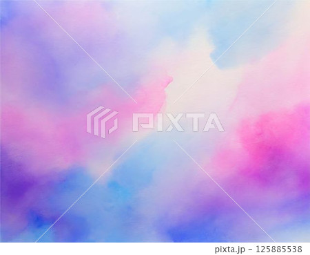 アブストラクト　抽象　雲　空　水彩　イメージ　ペイント　テクスチャ　質感　背景　壁紙　フレーム　素材 125885538