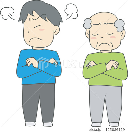 不仲な家族のイラスト 不仲な家族のイラスト 125886129