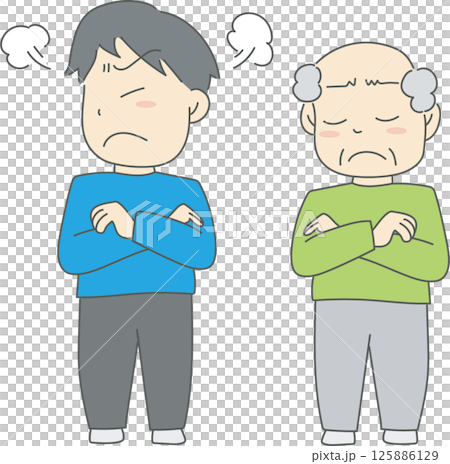 不仲な家族のイラスト 不仲な家族のイラスト 125886129