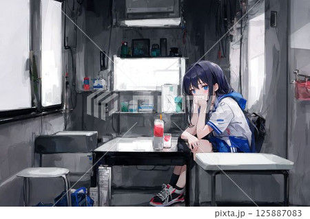 アイスクリームを食べる女性 125887083