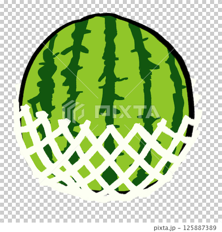 Illustration material of watermelon 125887389