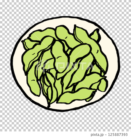 毛豆插畫素材 125887393
