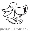口を開けたペリカン 125887736