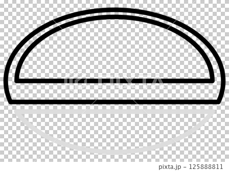 モノクロの楕円のフレーム背景 モノクロの楕円のフレーム背景 125888811