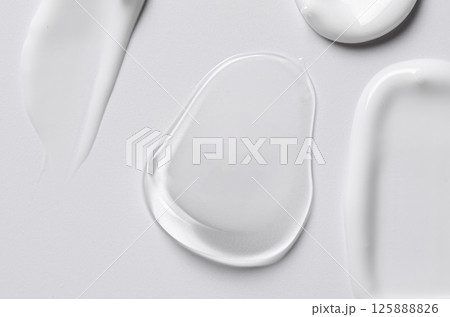 A sample of white and transparent cosmetic cream A sample of white and transparent cosmetic cream 125888826